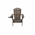 W Unlimited 35 x 32 x 28 in. Foldable Adirondack Chair with Cup Holder, Dark Brown SW2136DB